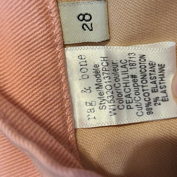 Rag & Bone Modele Peach Lilac Highrise Skinny 28 NWT - Picture 7 of 8